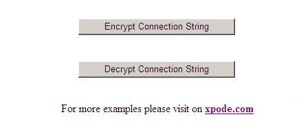 Encryption/Decryption Connection String in web.config Image